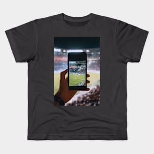 football on a cellphone Kids T-Shirt